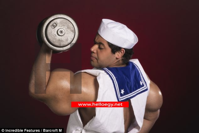 The real-life 'Popeye' who has the world's biggest biceps... but is allergic to spinach